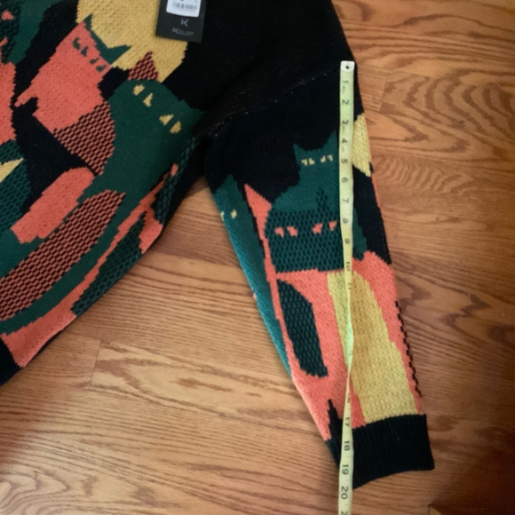 Women's NWT Black Orange Multi Cat Halloween Crew Neck Sweater Size Medium - Picture 5 of 9